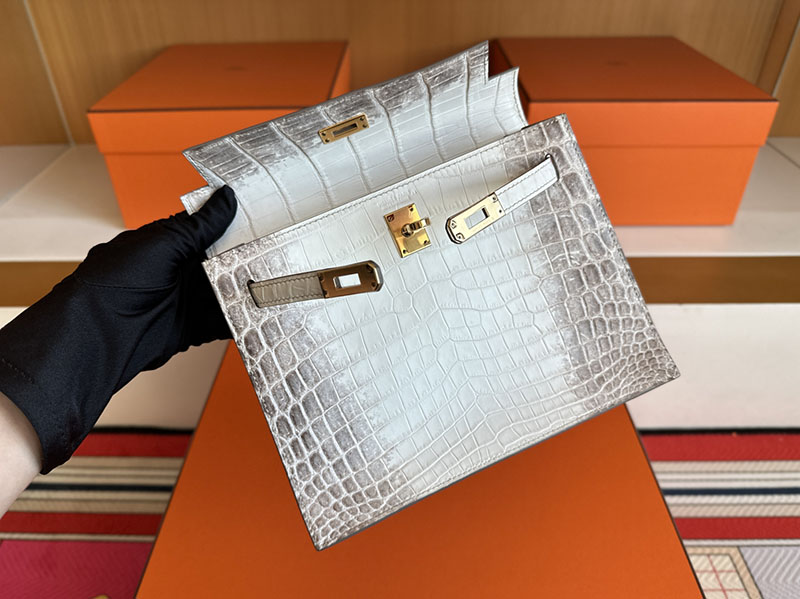 エルメスヒマラヤケリー HERMES ケリーダンス2 ヒマラヤ クロコダイル ゴールド金具 2627849 エルメス 新作バッグ - 画像 (8)