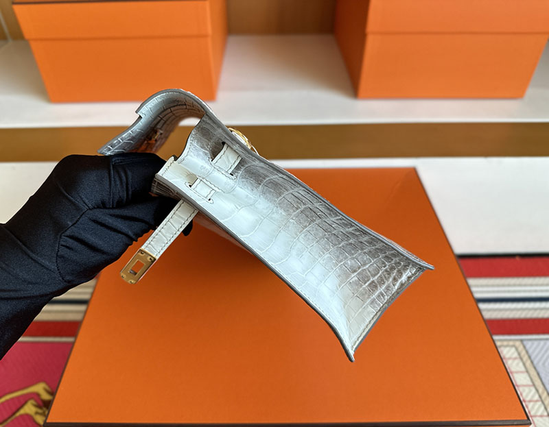 エルメスヒマラヤケリー HERMES ケリーダンス2 ヒマラヤ クロコダイル ゴールド金具 2627849 エルメス 新作バッグ - 画像 (7)