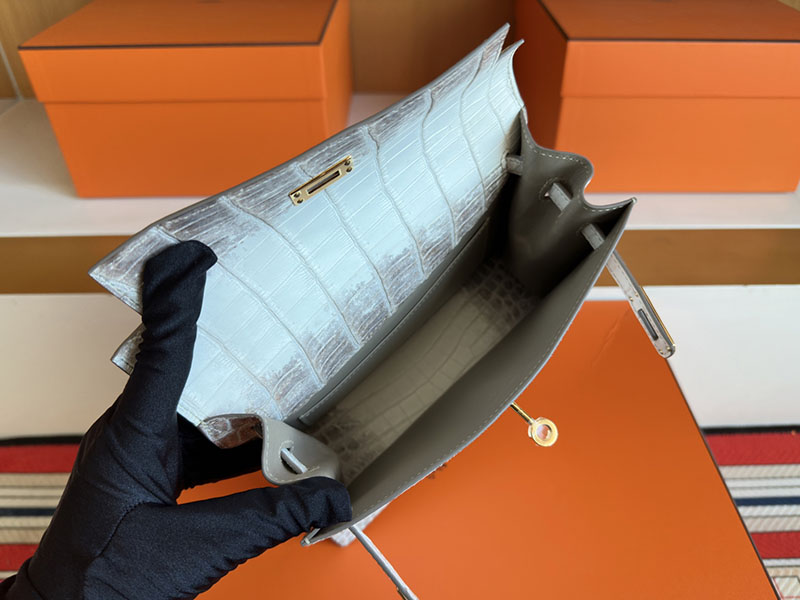 エルメスヒマラヤケリー HERMES ケリーダンス2 ヒマラヤ クロコダイル ゴールド金具 2627849 エルメス 新作バッグ - 画像 (6)