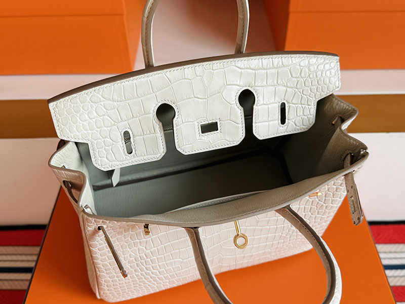 エルメスクロコダイルバッグ HERMES バーキン25 ベトン クロコダイル ポロサスマット ゴールド金具 2627851 エルメス 新作バッグ - 画像 (3)