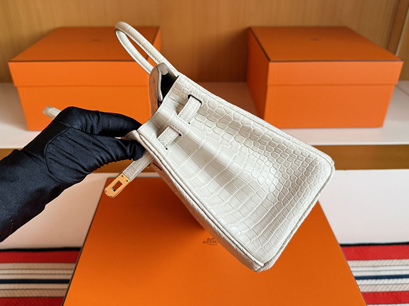 エルメスクロコダイルバッグ HERMES バーキン25 ベトン クロコダイル ポロサスマット ゴールド金具 2627851 エルメス 新作バッグ - 画像 (4)
