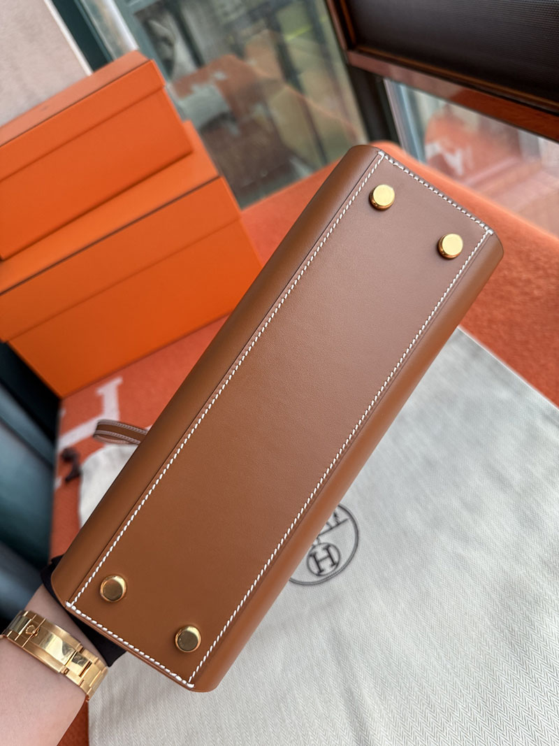 エルメス トートバッグ HERMES タブリエ・セリエ ゴールド ヴァッシュ・ハンター/ヴォー・スウィフト/トワル・ミリテール ゴールド金具 2627852 - 画像 (3)