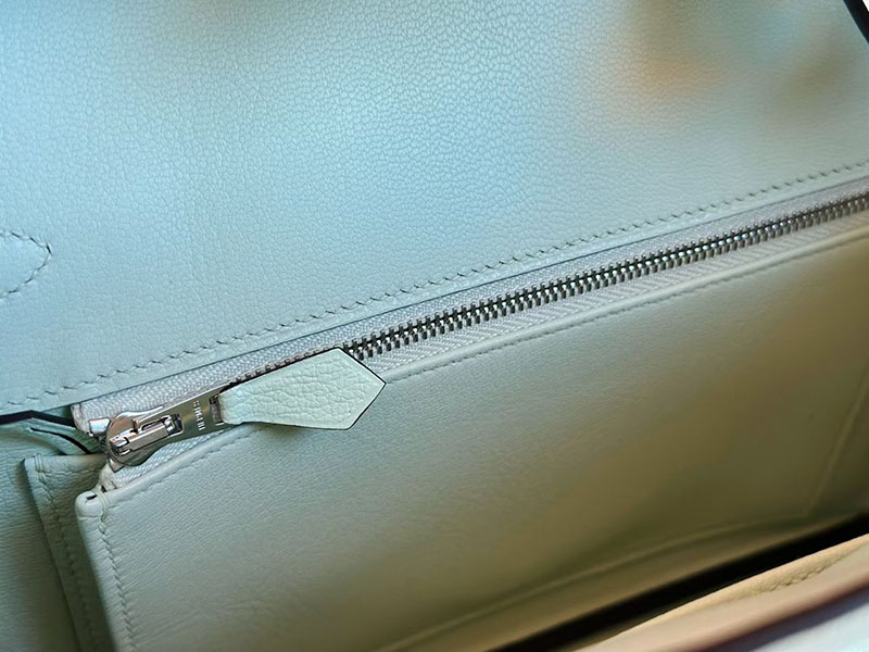 バーキン25大阪 HERMES バーキン25 ヴェールペパーミント シェブルミゾル シルバー金具 2627863 エルメス 新作バッグ - 画像 (6)