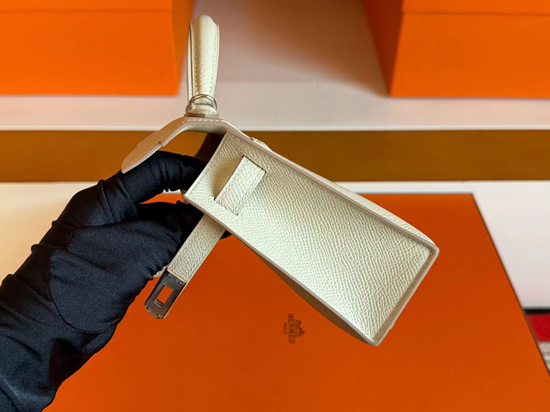 ミニケリー2 エプソン HERMES ケリーミニ2 外縫い クレ ヴォーエプソン シルバー金具 2627871 エルメス 新作バッグ - 画像 (5)