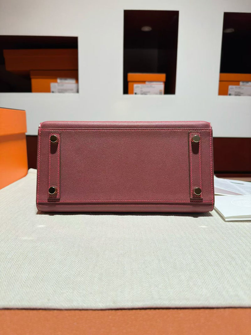 バーキン 外縫い 25 HERMES バーキン25 セリエ ルージュアッシュ ヴォーエプソン ゴールド金具 2627873 エルメス 新作バッグ - 画像 (9)