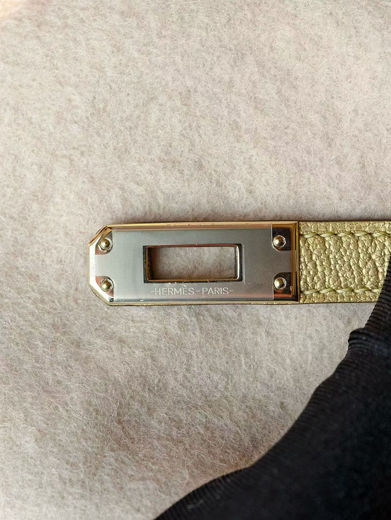 ミニケリー 風バッグ HERMES ケリーミニ2 外縫い ブロンズドレ シェブルミゾル シルバー金具 2627874 エルメス 新作バッグ - 画像 (6)