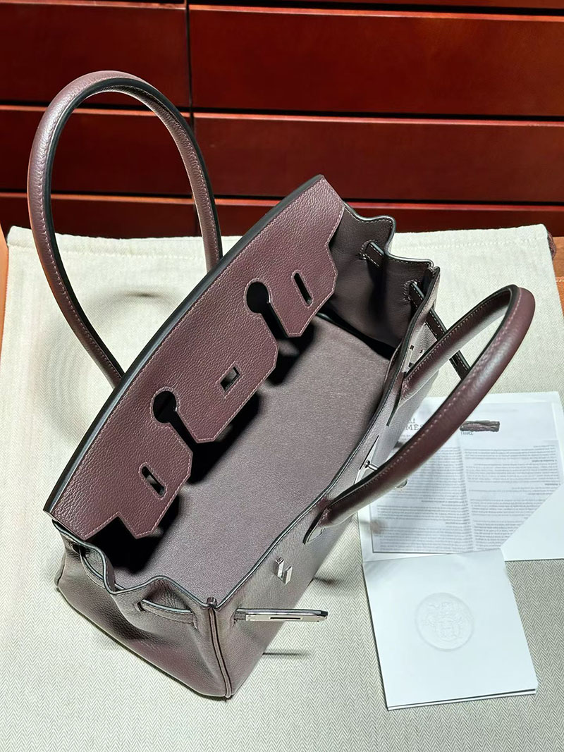 ショルダーバーキン29 定価 HERMES バーキンショルダーライト 29 ルージュセリエ エバーカラー シルバー金具 2627875 エルメス 新作バッグ - 画像 (6)
