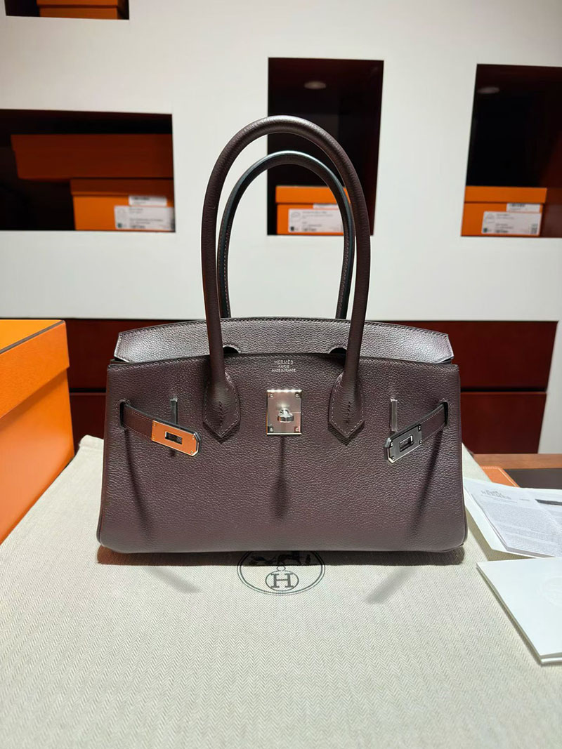 ショルダーバーキン29 定価 HERMES バーキンショルダーライト 29 ルージュセリエ エバーカラー シルバー金具 2627875 エルメス 新作バッグ - 画像 (2)