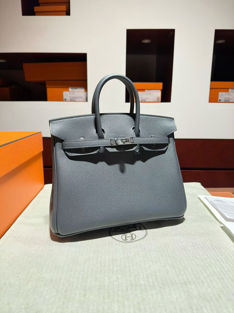 バーキン25 定価 2026 HERMES バーキン25 グラファイト トゴ シルバー金具 2627876 エルメス 新作バッグ - 画像 (8)