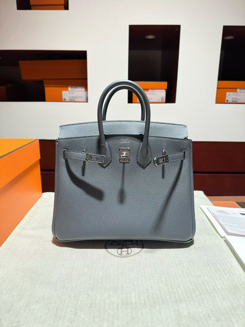 バーキン25 定価 2026 HERMES バーキン25 グラファイト トゴ シルバー金具 2627876 エルメス 新作バッグ - 画像 (5)