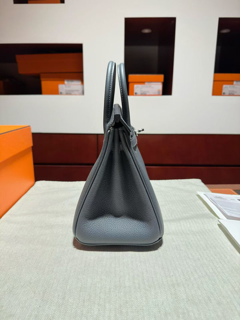 バーキン25 定価 2026 HERMES バーキン25 グラファイト トゴ シルバー金具 2627876 エルメス 新作バッグ - 画像 (3)