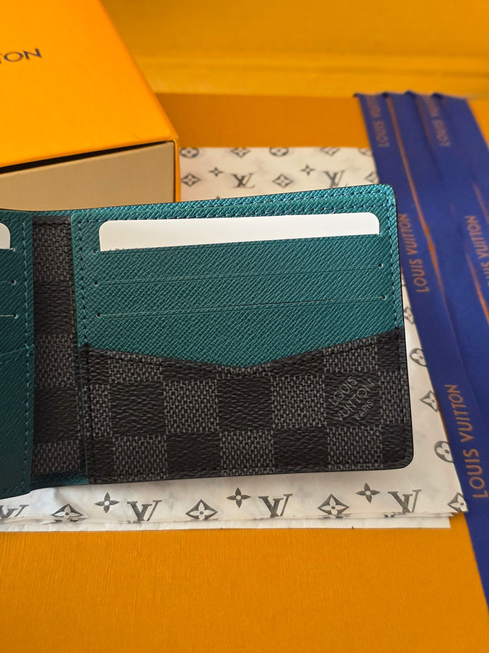 ルイヴィトン販売店舗 財布 メンズ Louis Vuitton LV ポルトフォイユ・スレンダー ブラック N40839 ルイヴィトン 財布 二つ折り 小銭入れあり - 画像 (6)