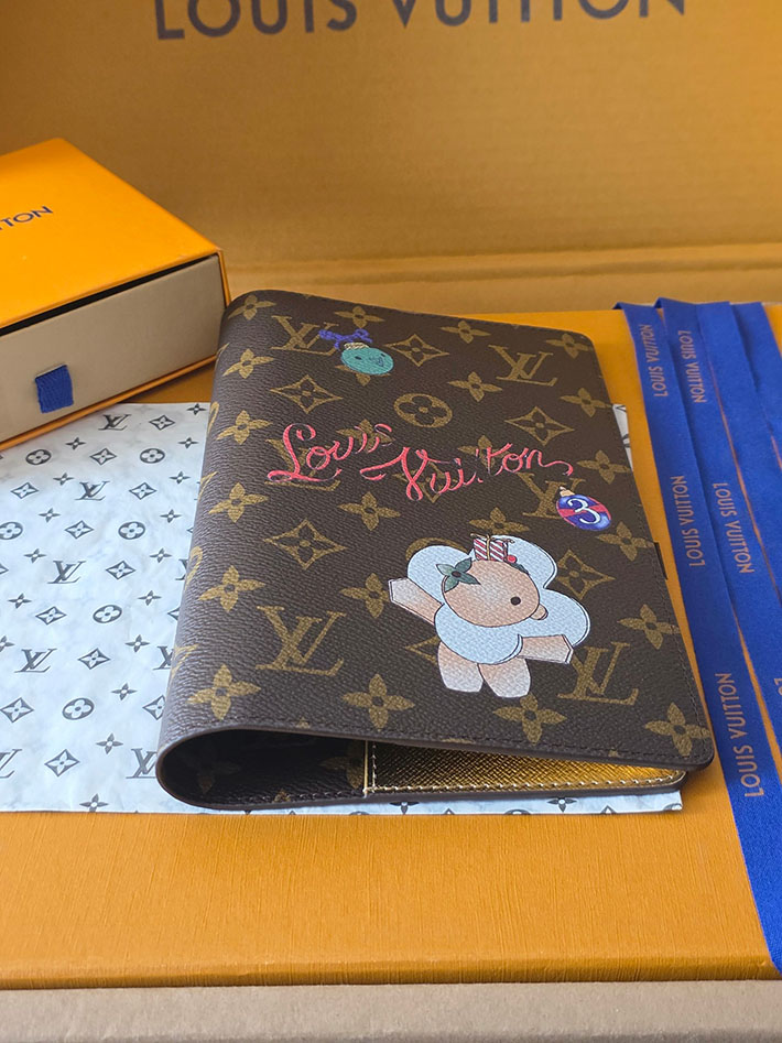 ルイヴィトン販売店舗 カードケース Louis Vuitton ノートブックカバーMM ブラウン GI1464 ルイヴィトン ノート 中身 - 画像 (6)