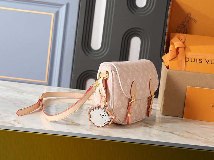 ルイヴィトン販売店舗 バッグ レディース Louis Vuitton キャンバス ショルダーバッグ M15134 ルイヴィトン デニム バッグ ピンク - 画像 (9)