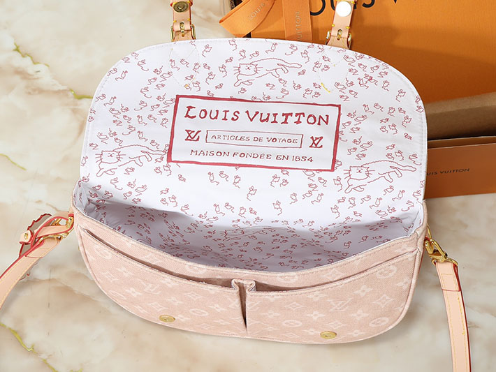 ルイヴィトン販売店舗 バッグ レディース Louis Vuitton キャンバス ショルダーバッグ M15134 ルイヴィトン デニム バッグ ピンク - 画像 (2)
