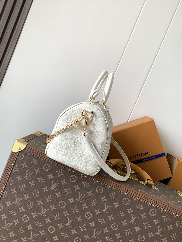ルイヴィトン販売店舗 バッグ レディース Louis Vuitton スピーディ・バンドリエール 25 ホワイト M26690 スピーディ25 モノグラム - 画像 (9)