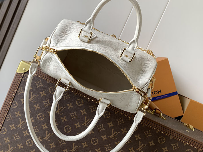 ルイヴィトン販売店舗 バッグ レディース Louis Vuitton スピーディ・バンドリエール 25 ホワイト M26690 スピーディ25 モノグラム - 画像 (3)