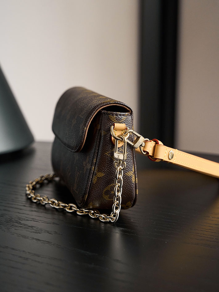 ルイヴィトン販売店舗 バッグ レディース LV ウォレット オン チェーン・アイビー ブラウン M81911 ヴィトン チェーンウォレット 使い勝手 - 画像 (8)