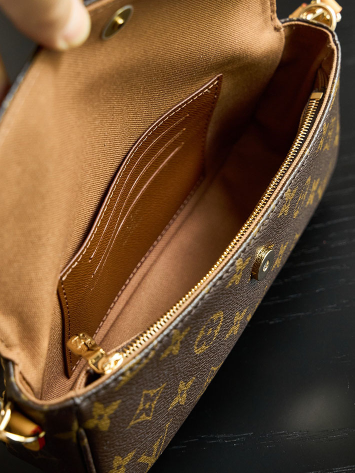 ルイヴィトン販売店舗 バッグ レディース LV ウォレット オン チェーン・アイビー ブラウン M81911 ヴィトン チェーンウォレット 使い勝手 - 画像 (7)