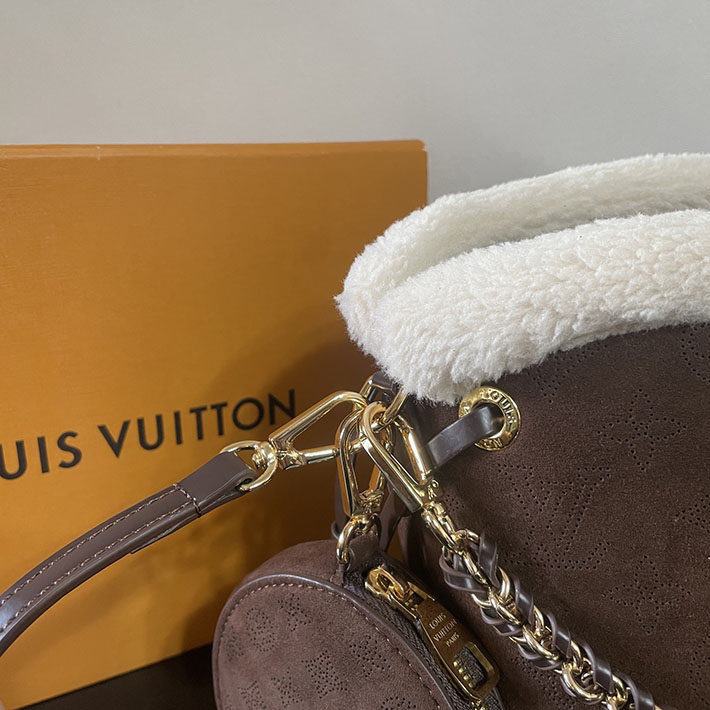 ルイヴィトン販売店舗 バッグ レディース LV SKI ベラ チョコレート スエードカーフレザー M26684 ルイヴィトン マヒナ バッグ - 画像 (5)