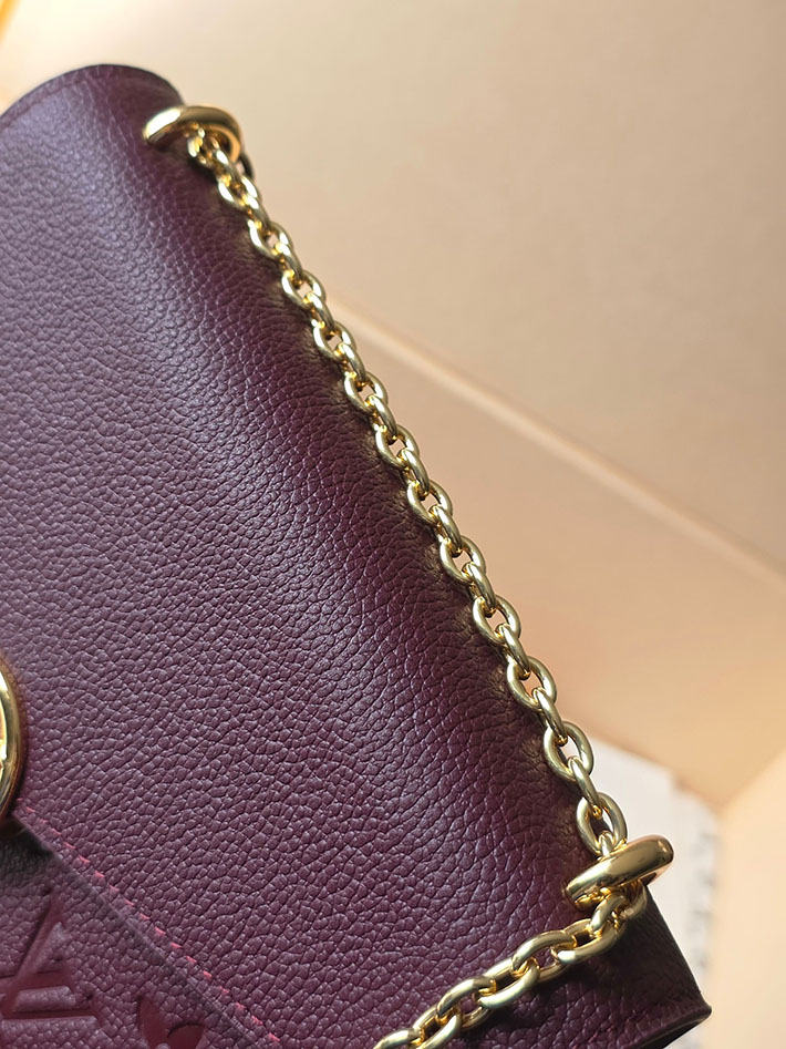 ルイヴィトン販売店舗 バッグ レディース LV ロージー ウォレット オン チェーン ワインレッド M25814 ルイヴィトン ウォレットチェーン - 画像 (2)