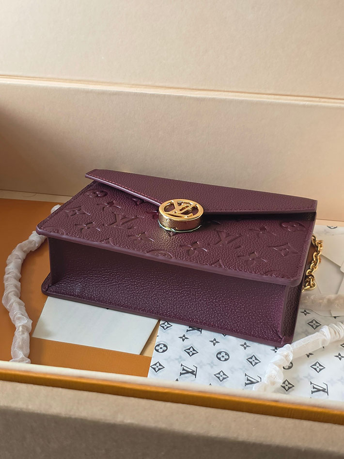 ルイヴィトン販売店舗 バッグ レディース LV ロージー ウォレット オン チェーン ワインレッド M25814 ルイヴィトン ウォレットチェーン - 画像 (10)