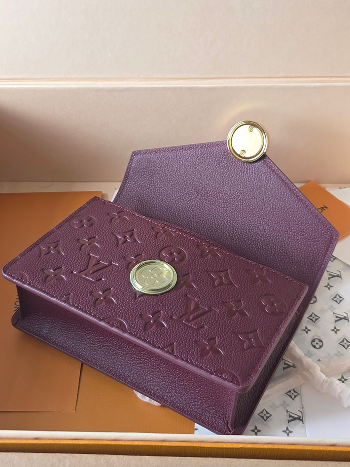ルイヴィトン販売店舗 バッグ レディース LV ロージー ウォレット オン チェーン ワインレッド M25814 ルイヴィトン ウォレットチェーン - 画像 (7)