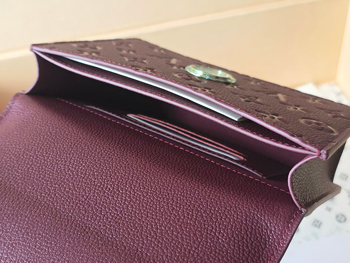 ルイヴィトン販売店舗 バッグ レディース LV ロージー ウォレット オン チェーン ワインレッド M25814 ルイヴィトン ウォレットチェーン - 画像 (5)