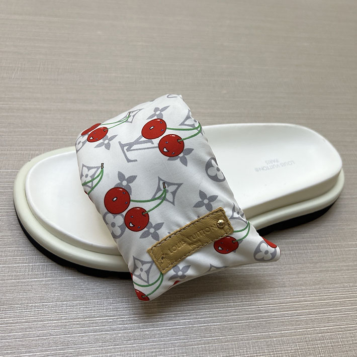 メンズ・レディース兼用 ルイヴィトン サンダル Louis Vuitton x TM プールピロー ミュール 2629018 ルイヴィトン 靴 白 - 画像 (5)
