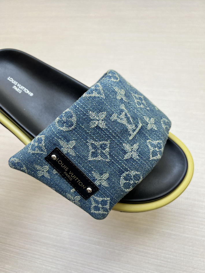 メンズ・レディース兼用 ルイヴィトン サンダル LV プールピロー・ライン ミュール モノグラム 2629024 ルイヴィトン 靴 デニム - 画像 (7)