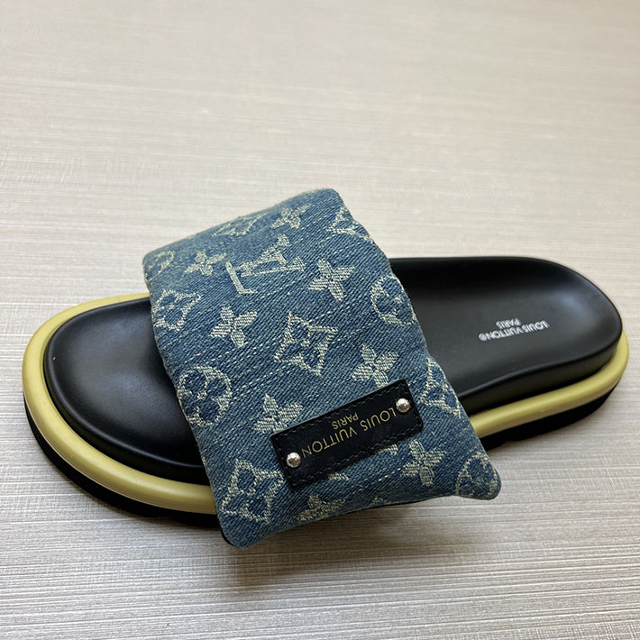 メンズ・レディース兼用 ルイヴィトン サンダル LV プールピロー・ライン ミュール モノグラム 2629024 ルイヴィトン 靴 デニム - 画像 (5)