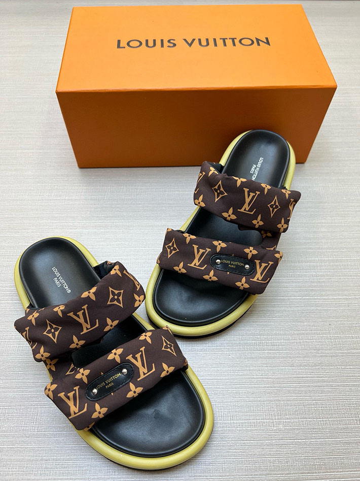 メンズ・レディース兼用 ルイヴィトン LV ボンディア サンダル デニム プールピロー ミュール 2629034 ヴィトン ミュール レディース - 画像 (2)