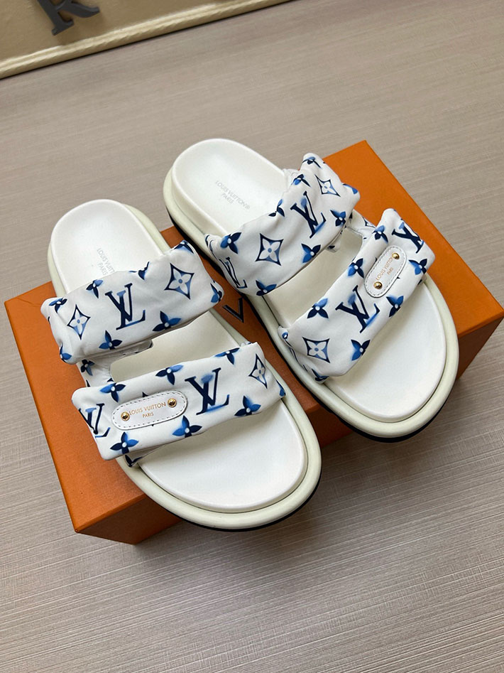 メンズ・レディース兼用 ルイヴィトン LV ボンディア サンダル デニム プールピロー ミュール 2629036 ルイヴィトン サンダル 白 - 画像 (9)