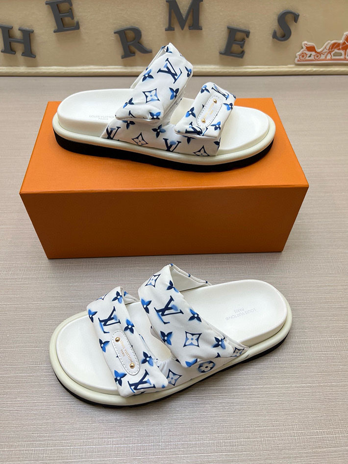 メンズ・レディース兼用 ルイヴィトン LV ボンディア サンダル デニム プールピロー ミュール 2629036 ルイヴィトン サンダル 白 - 画像 (8)