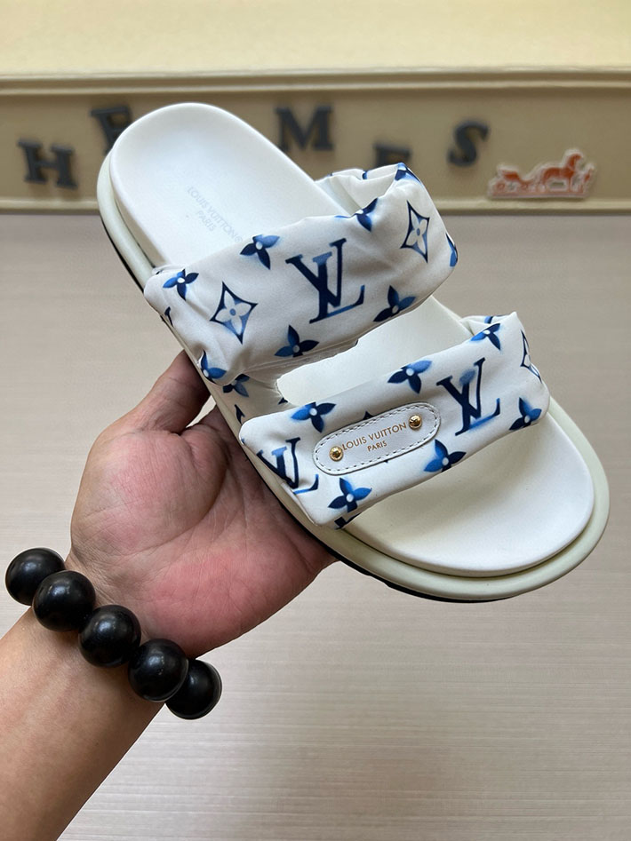 メンズ・レディース兼用 ルイヴィトン LV ボンディア サンダル デニム プールピロー ミュール 2629036 ルイヴィトン サンダル 白 - 画像 (3)