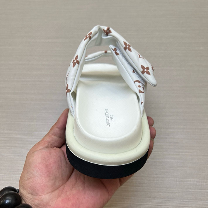 メンズ・レディース兼用 ルイヴィトン LV ボンディア サンダル デニム プールピロー ミュール 2629037 ルイヴィトン 靴 白 - 画像 (6)