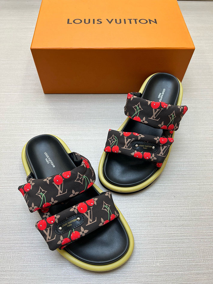 メンズ・レディース兼用 ルイヴィトン LV ボンディア サンダル デニム プールピロー ミュール 2629041 ミュール 可愛い ブランド - 画像 (2)