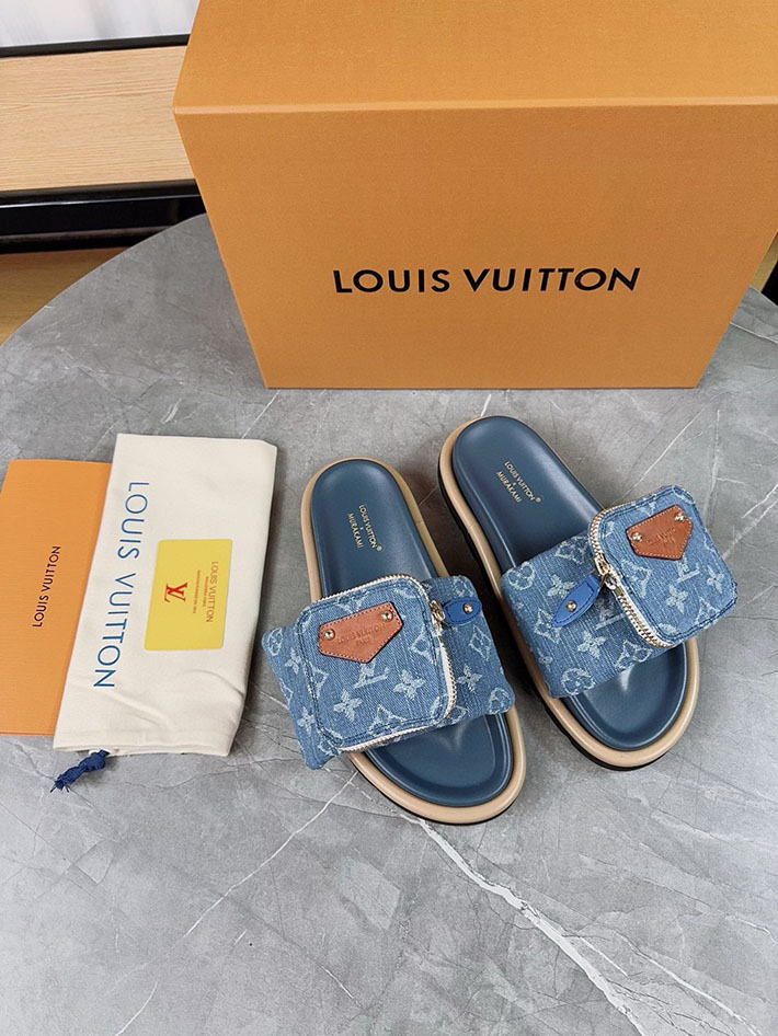 メンズ・レディース兼用 ルイヴィトン Louis Vuitton × 村上隆 サンダル LVリミックス 2629043 ルイヴィトン 靴 デニム - 画像 (9)