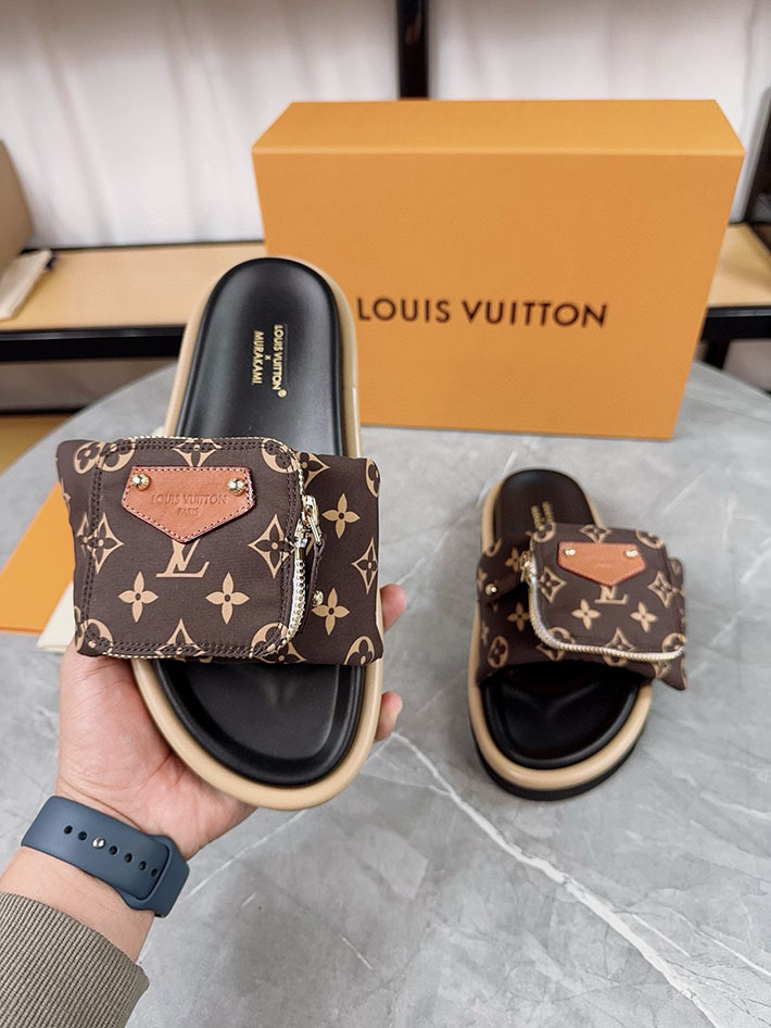 メンズ・レディース兼用 ルイヴィトン Louis Vuitton × 村上隆 サンダル LVリミックス 2629046 ルイヴィトン サンダル 厚底 - 画像 (8)