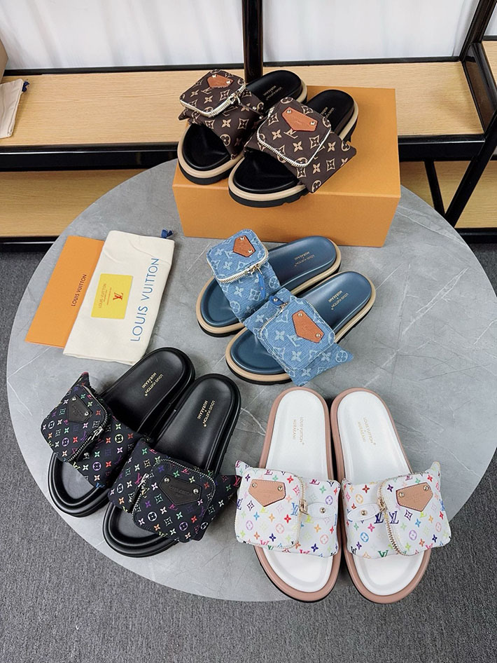 メンズ・レディース兼用 ルイヴィトン Louis Vuitton × 村上隆 サンダル LVリミックス 2629046 ルイヴィトン サンダル 厚底 - 画像 (7)