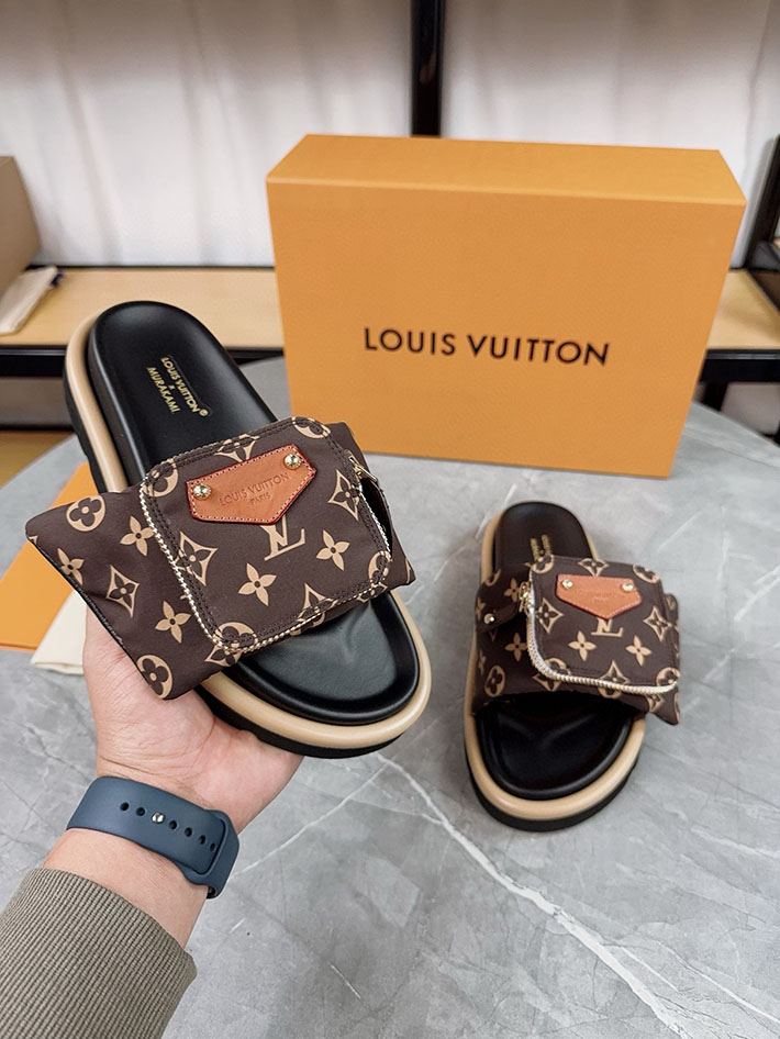メンズ・レディース兼用 ルイヴィトン Louis Vuitton × 村上隆 サンダル LVリミックス 2629046 ルイヴィトン サンダル 厚底 - 画像 (4)
