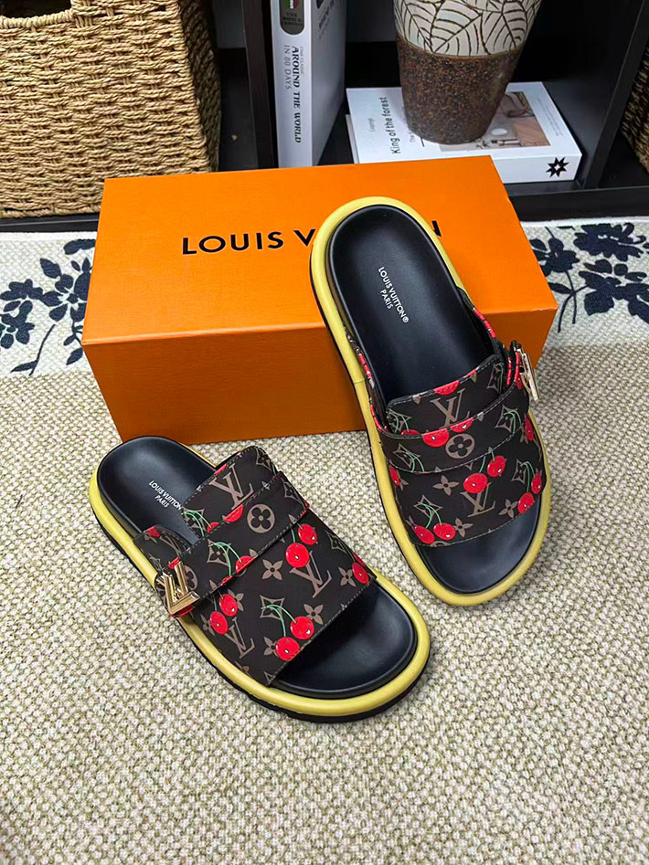 メンズ・レディース兼用 ルイヴィトン LV プールピローライン フラット コンフォート ミュール フラットサンダル 2629066 ヴィトン サンダル 厚底 - 画像 (2)