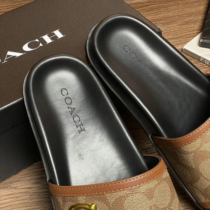 最高級コーチスーパーコピー COACH ユーデル スポーツ スライド シグネチャー ぺたんこ 歩きやすい 2629073 コーチ 靴 メンズ - 画像 (9)