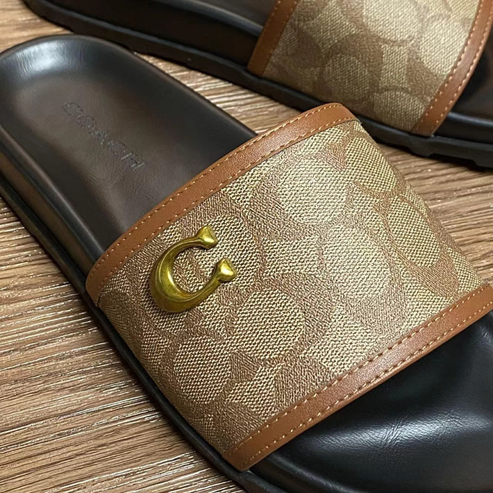 最高級コーチスーパーコピー COACH ユーデル スポーツ スライド シグネチャー ぺたんこ 歩きやすい 2629073 コーチ 靴 メンズ - 画像 (8)