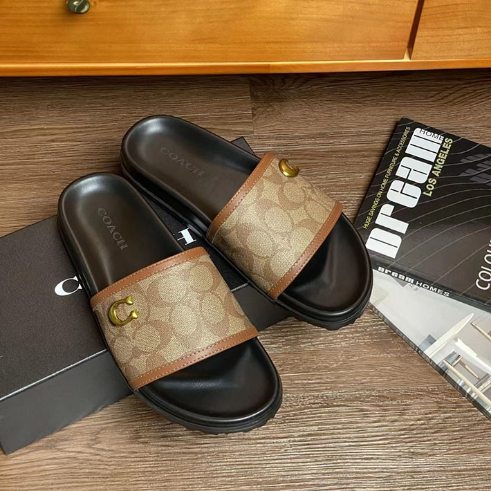 最高級コーチスーパーコピー COACH ユーデル スポーツ スライド シグネチャー ぺたんこ 歩きやすい 2629073 コーチ 靴 メンズ - 画像 (5)