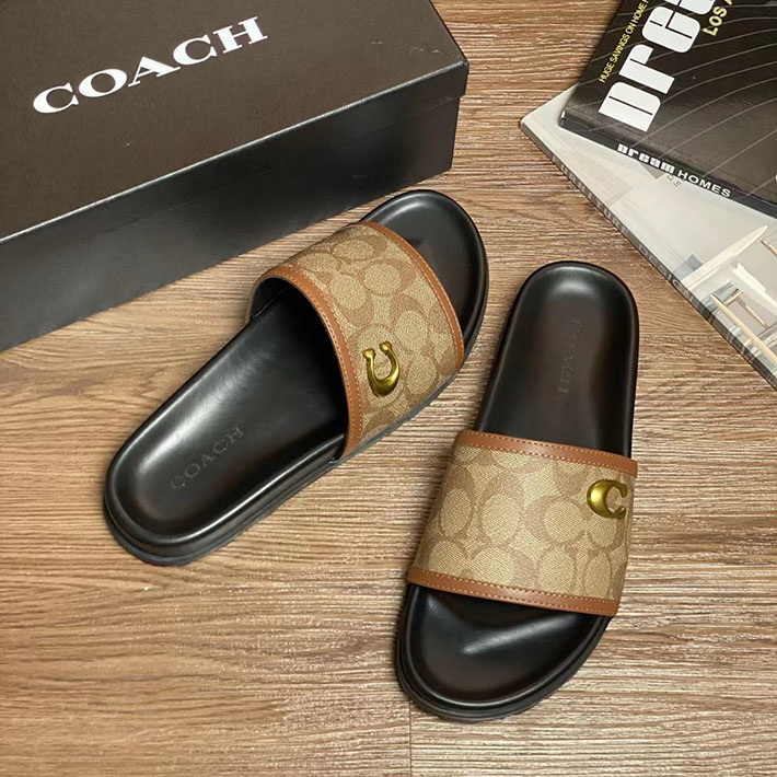 最高級コーチスーパーコピー COACH ユーデル スポーツ スライド シグネチャー ぺたんこ 歩きやすい 2629073 コーチ 靴 メンズ - 画像 (2)