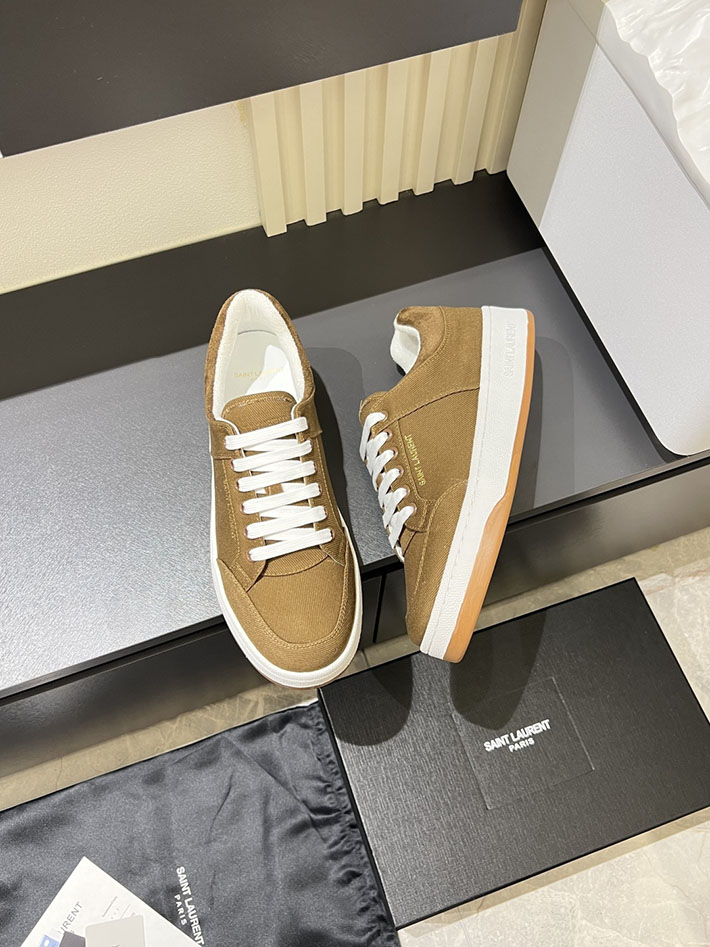 最高級サンローランスーパーコピー Saint Laurent SL/61 ロートップ スニーカー LOW-TOP SNEAKERS 2629135 40代 靴 メンズ カジュアル - 画像 (8)