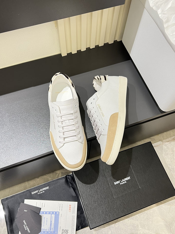 最高級サンローランスーパーコピー コート クラシック スニーカー メンズ COURT CLASSIC SL/10 2629146 白スニーカー 芸能人 - 画像 (8)