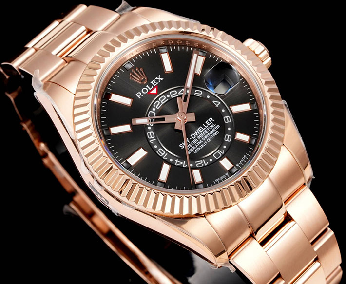 最高級ロレックススーパーコピー ROLEX スカイドゥエラー エバーローズゴールド ブライトブラック 2630156 ロレックス 新品 安い モデル - 画像 (2)