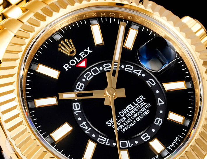 最高級ロレックススーパーコピー ROLEX 42mm スカイドゥエラー イエローゴールド ブライトブラック 2630166 ロレックス コピー 通販 - 画像 (9)